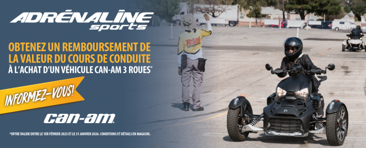 Promo Programme d’Éducation à la conduite 3 roues Can-Am